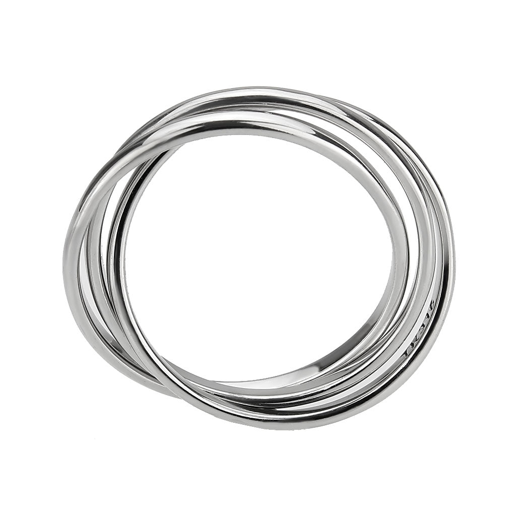 TK3743 - High polished Stainless Steel Interlocking Ring