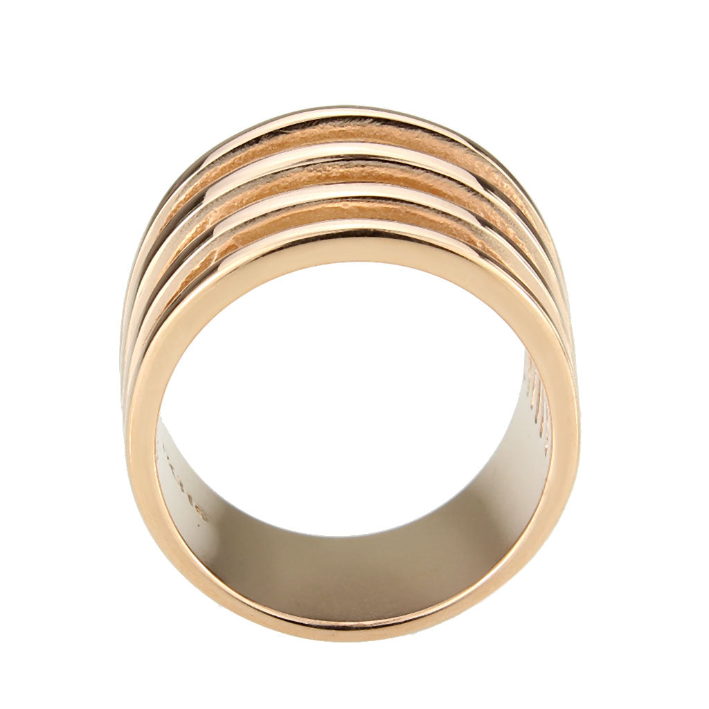 TK3797 - IP Rose Gold(Ion Plating) Stainless Steel Ring with NoStone in No Stone