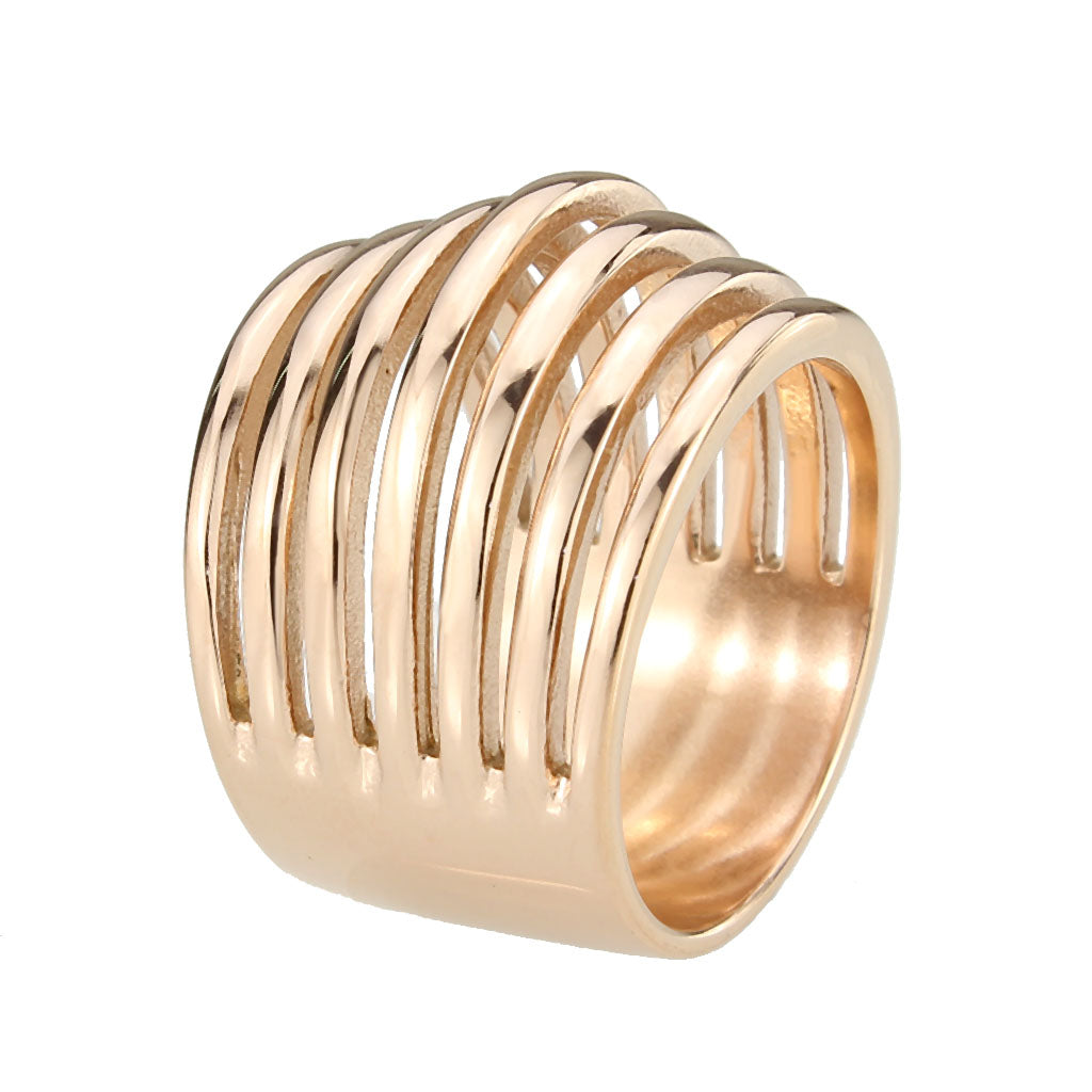 TK3797 - IP Rose Gold(Ion Plating) Stainless Steel Ring with NoStone in No Stone