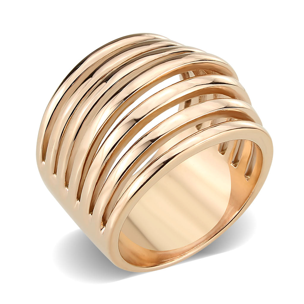 TK3797 - IP Rose Gold(Ion Plating) Stainless Steel Ring with NoStone in No Stone