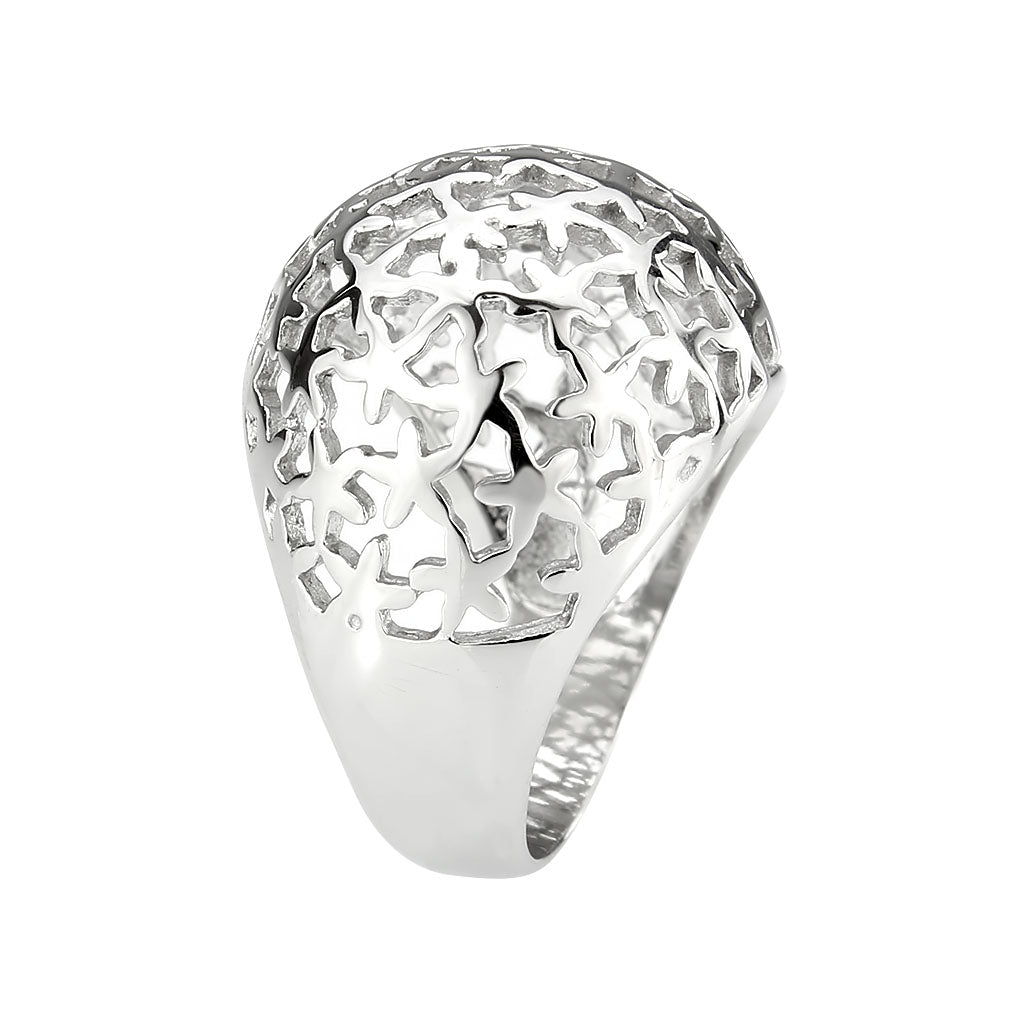 TK3802 - High polished (no plating) Stainless Steel Ring with NoStone in No Stone