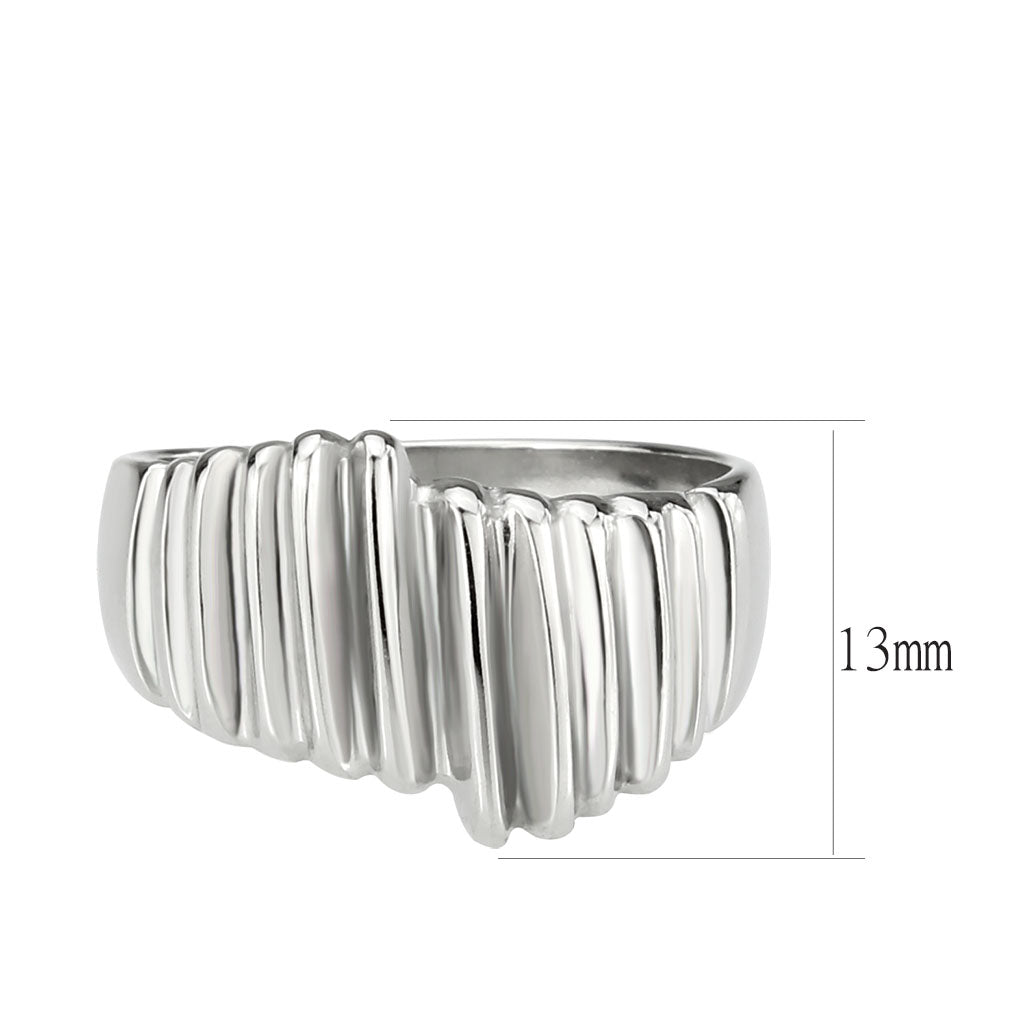 TK3804 - High polished (no plating) Stainless Steel Ring with NoStone in No Stone