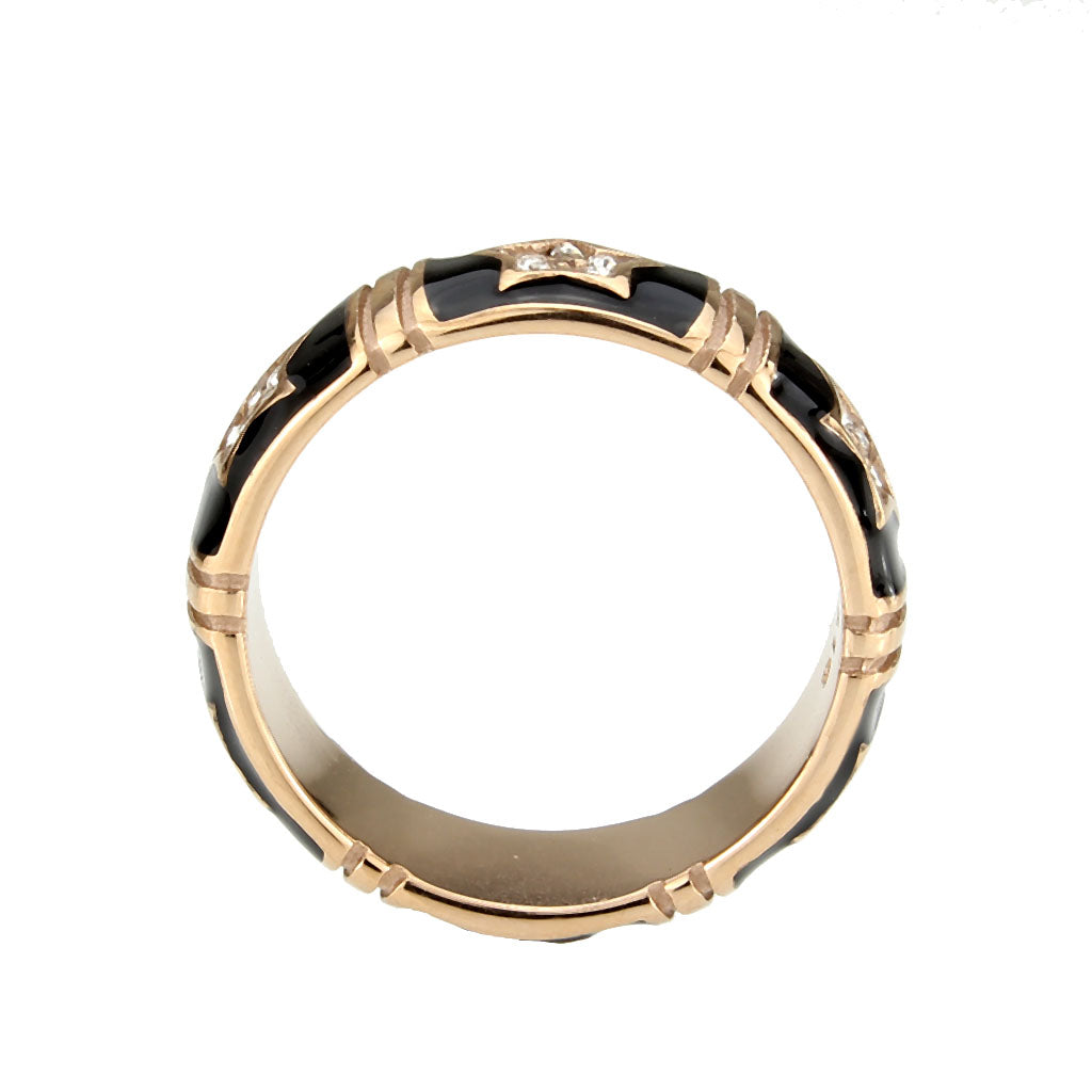 TK3826 - IP Rose Gold(Ion Plating) Stainless Steel Ring with Top Grade Crystal in Clear