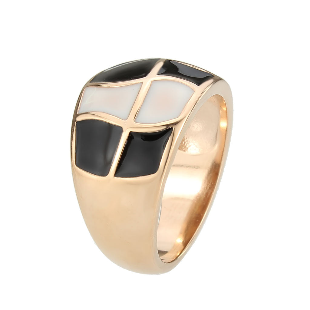 TK3827 - IP Rose Gold(Ion Plating) Stainless Steel Ring with NoStone in No Stone