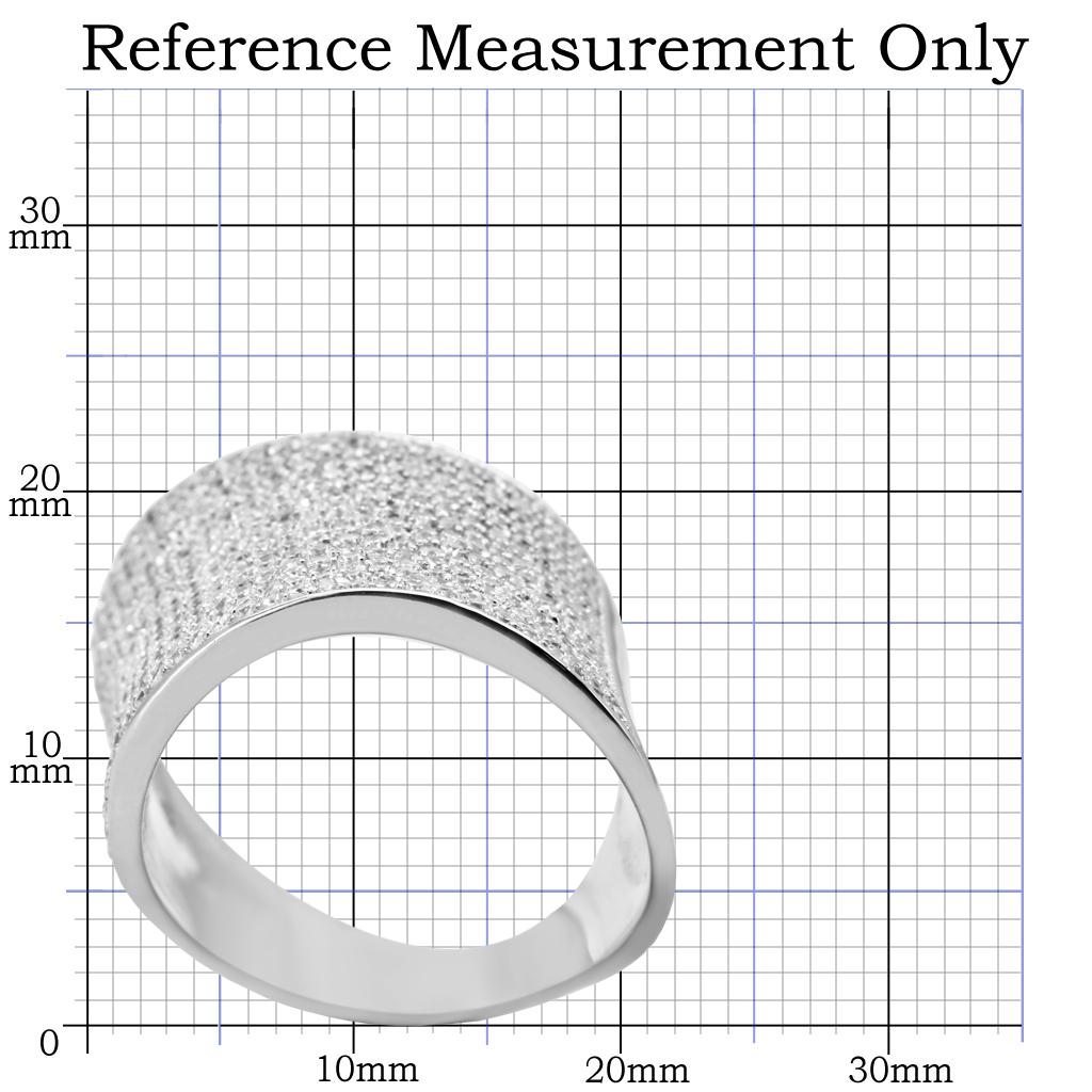 TS027 - Rhodium 925 Sterling Silver Ring with AAA Grade CZ  in Clear