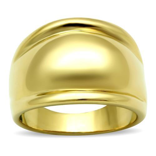 GL010 - IP Gold(Ion Plating) Brass Ring with No Stone