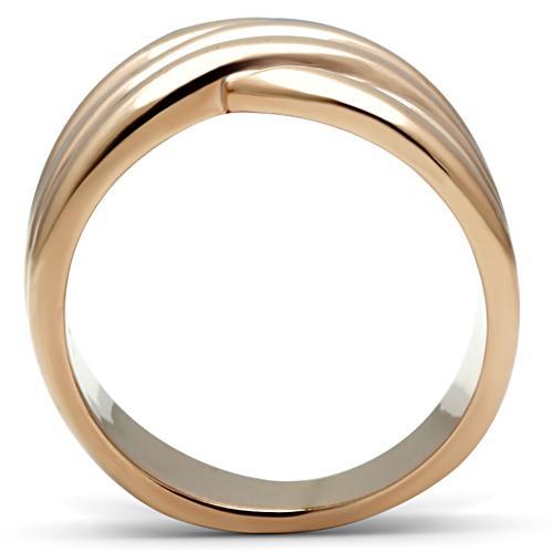 GL205 - IP Rose Gold(Ion Plating) Brass Ring with No Stone