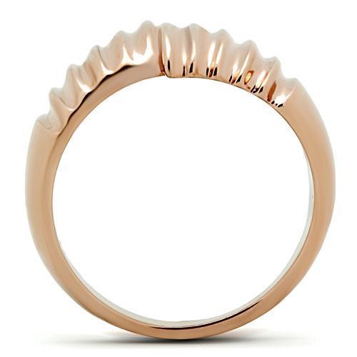 GL212 - IP Rose Gold(Ion Plating) Brass Ring with No Stone