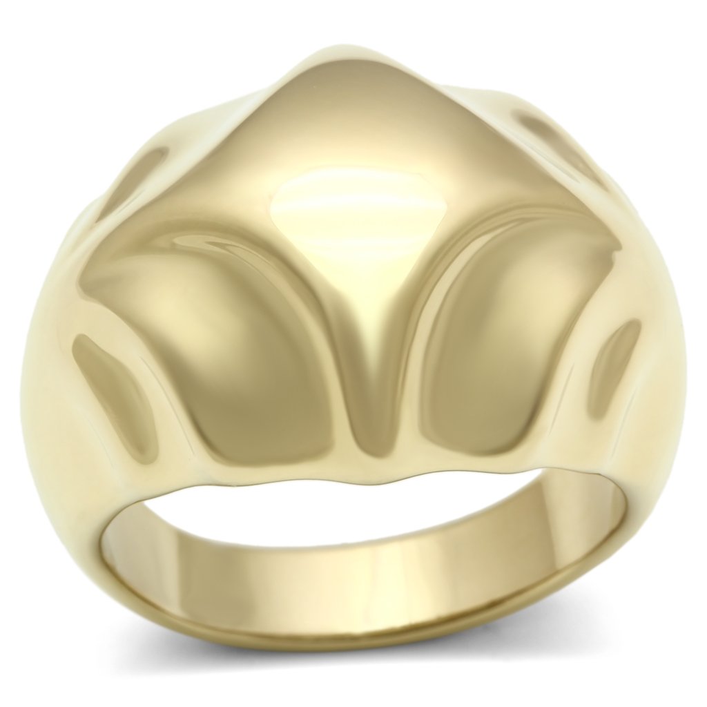 GL327 - IP Gold(Ion Plating) Brass Ring with No Stone