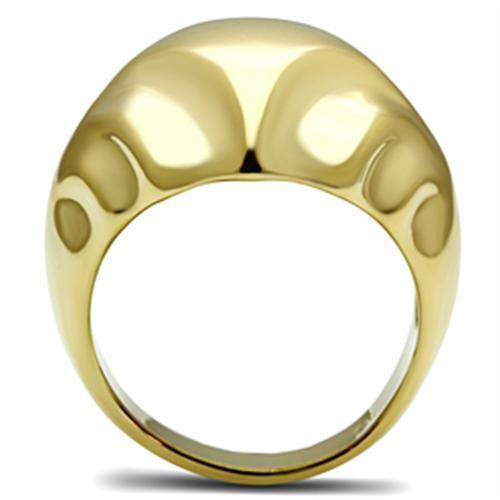 GL327 - IP Gold(Ion Plating) Brass Ring with No Stone