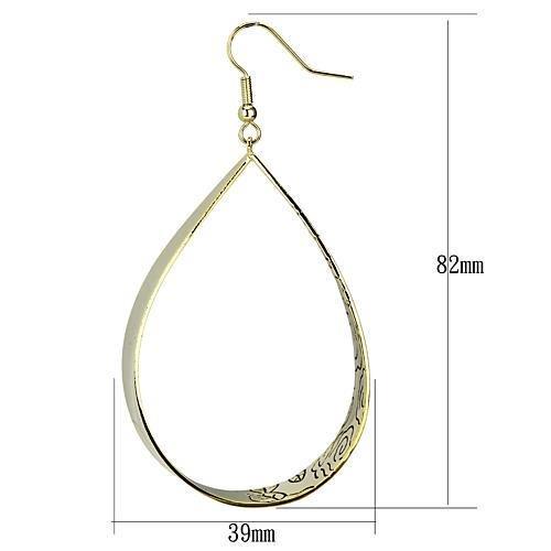 LO2721 - Gold Iron Earrings with No Stone