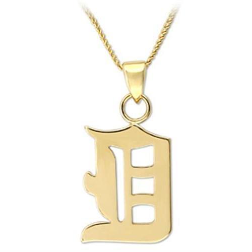 LO336 - Gold White Metal Chain Pendant with No Stone