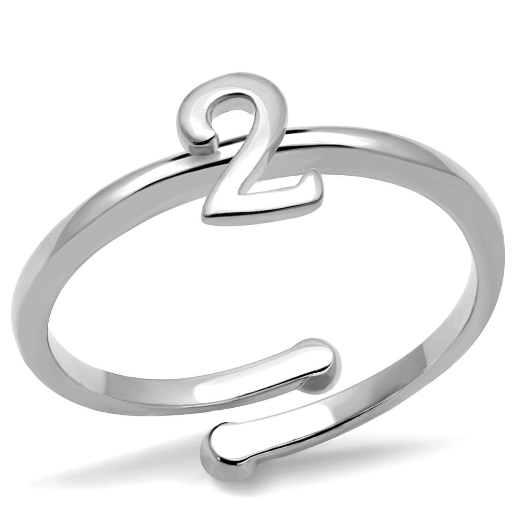 LO4009 - Rhodium Brass Ring with No Stone