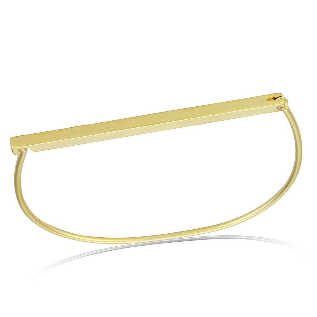 LO4234 - Matte Gold Brass Bangle with No Stone