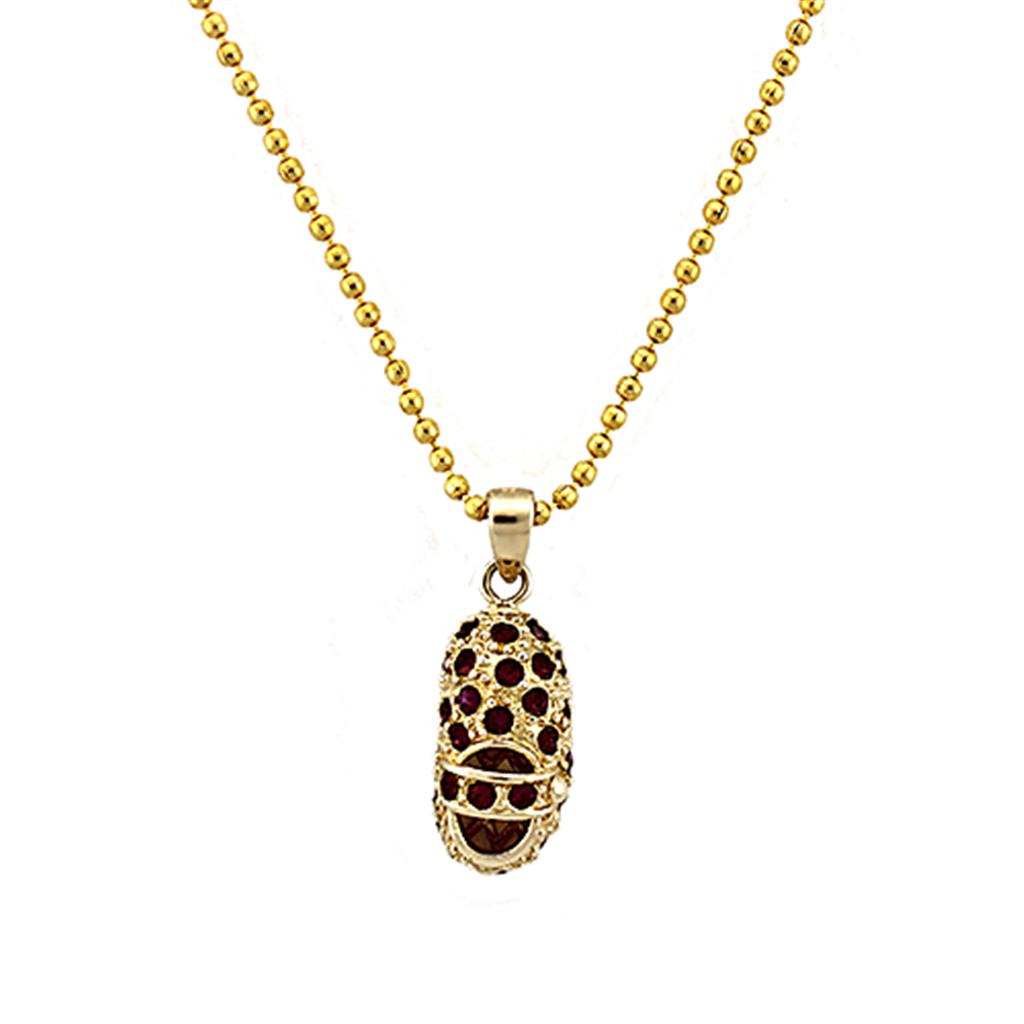 LOA1355 - Gold 925 Sterling Silver Chain Pendant with AAA Grade CZ  in Siam