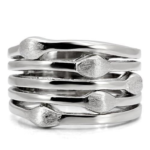 TK106 - High polished (no plating) Stainless Steel Ring with No Stone