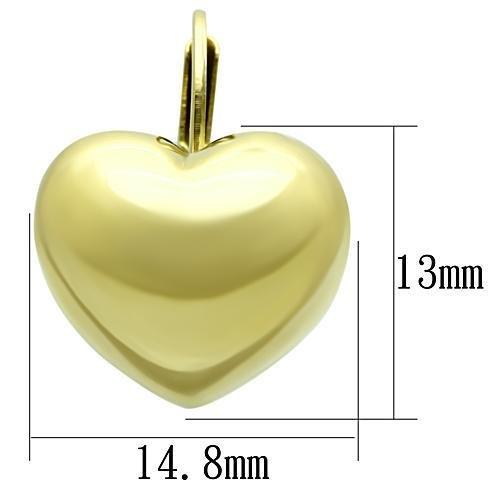 TK1128 - IP Gold(Ion Plating) Stainless Steel Earrings with No Stone