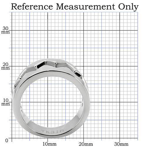 TK143 - High polished (no plating) Stainless Steel Ring with No Stone
