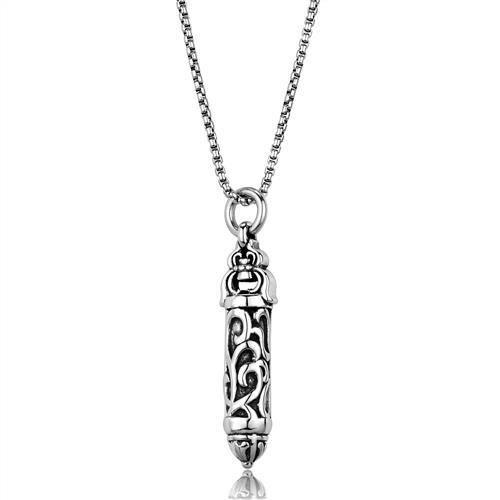 TK1982 - High polished (no plating) Stainless Steel Necklace with No Stone