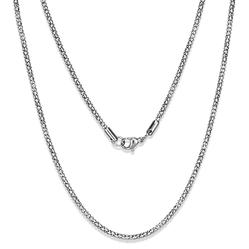 TK2424 - High polished (no plating) Stainless Steel Chain with No Stone