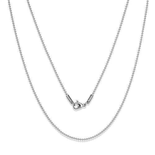 TK2431 - High polished (no plating) Stainless Steel Chain with No Stone