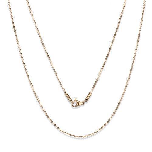 TK2431R - IP Rose Gold(Ion Plating) Stainless Steel Chain with No Stone