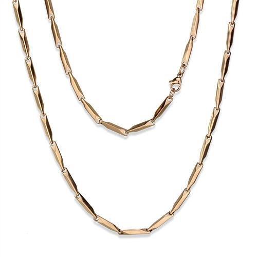 TK2442R - IP Rose Gold(Ion Plating) Stainless Steel Chain with No Stone