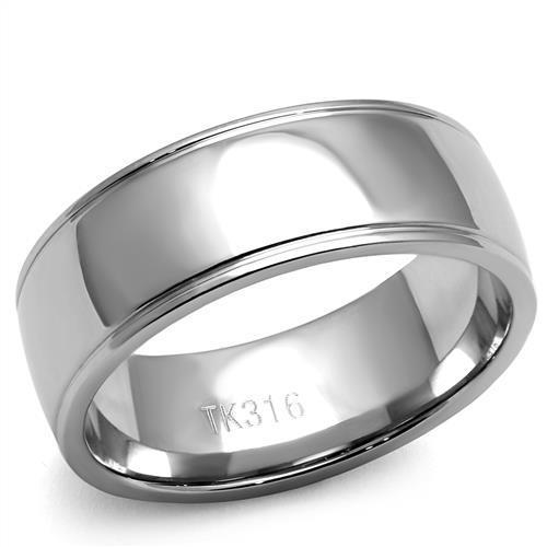 TK2563 - High polished (no plating) Stainless Steel Ring with No Stone