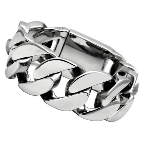 TK338 - High polished (no plating) Stainless Steel Bracelet with No Stone