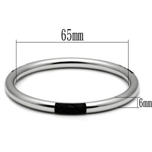 TK404 - High polished (no plating) Stainless Steel Bangle with No Stone