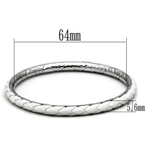 TK406 - High polished (no plating) Stainless Steel Bangle with No Stone