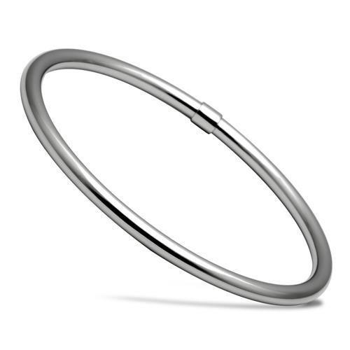 TK409 - High polished (no plating) Stainless Steel Bangle with No Stone