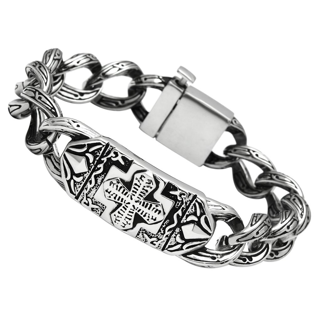 TK437 - High polished (no plating) Stainless Steel Bracelet with No Stone