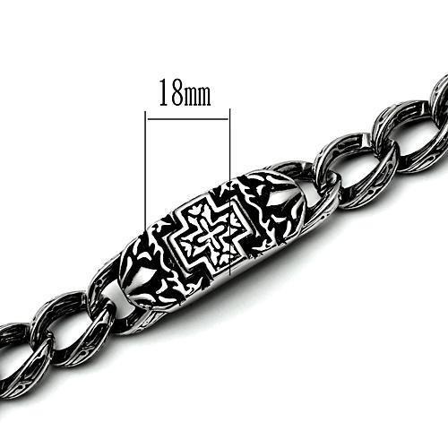 TK443 - High polished (no plating) Stainless Steel Bracelet with No Stone