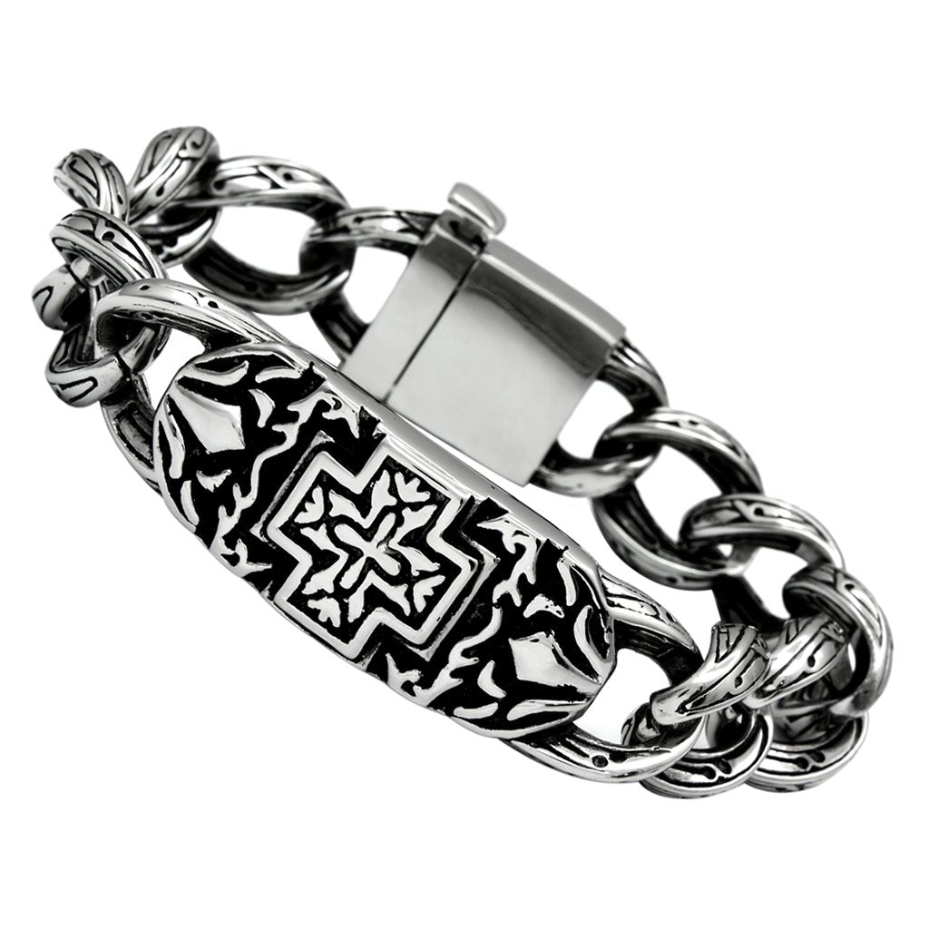 TK443 - High polished (no plating) Stainless Steel Bracelet with No Stone