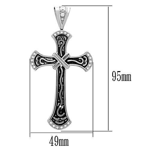 TK456 - High polished (no plating) Stainless Steel Chain Pendant with No Stone