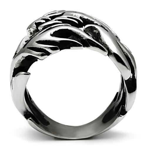 TK479 - High polished (no plating) Stainless Steel Ring with No Stone