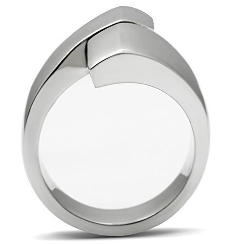 TK516 - High polished (no plating) Stainless Steel Ring with No Stone