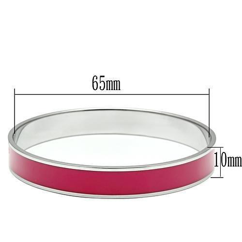 TK534 - High polished (no plating) Stainless Steel Bangle with Epoxy  in Siam