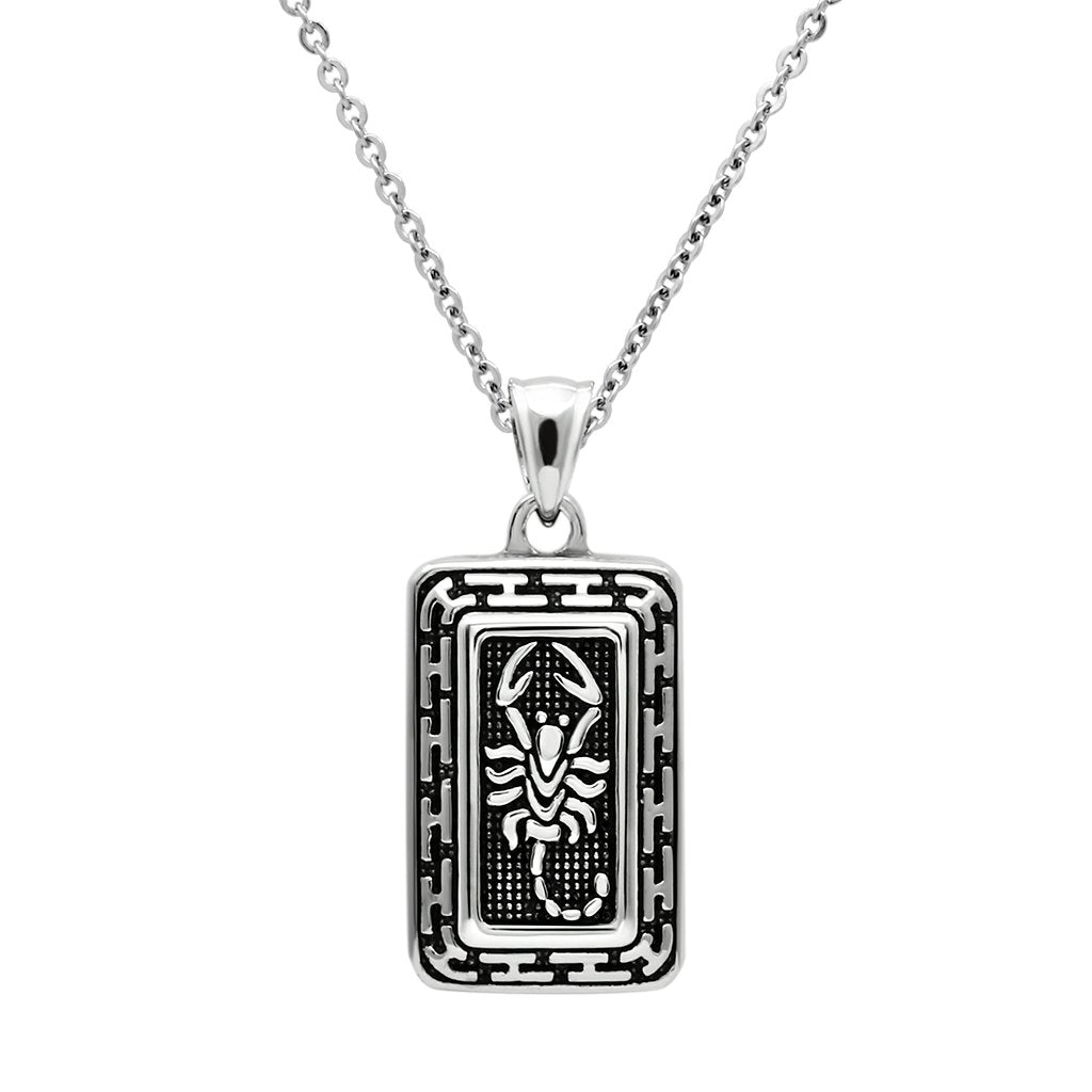 TK546 - High polished (no plating) Stainless Steel Chain Pendant with No Stone