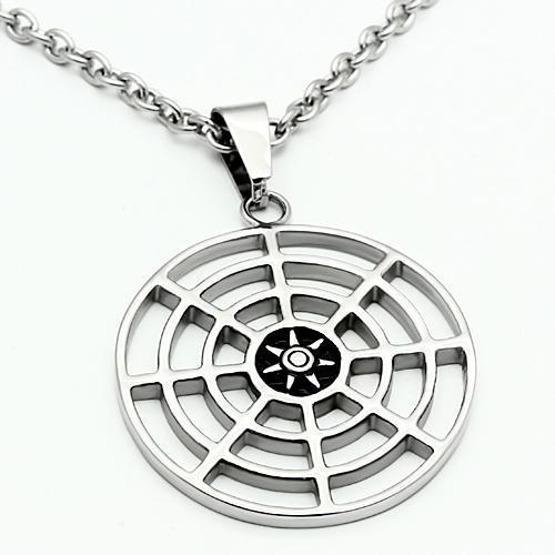 TK563 - High polished (no plating) Stainless Steel Necklace with No Stone