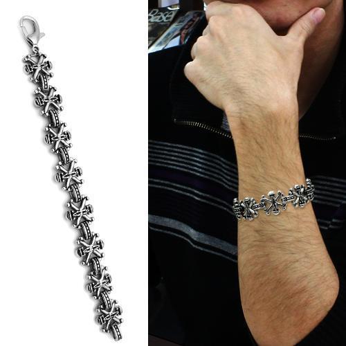 TK576 - High polished (no plating) Stainless Steel Bracelet with No Stone