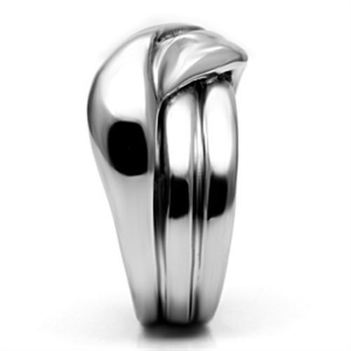 TK615 - High polished (no plating) Stainless Steel Ring with No Stone