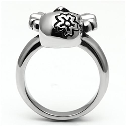 TK667 - High polished (no plating) Stainless Steel Ring with No Stone