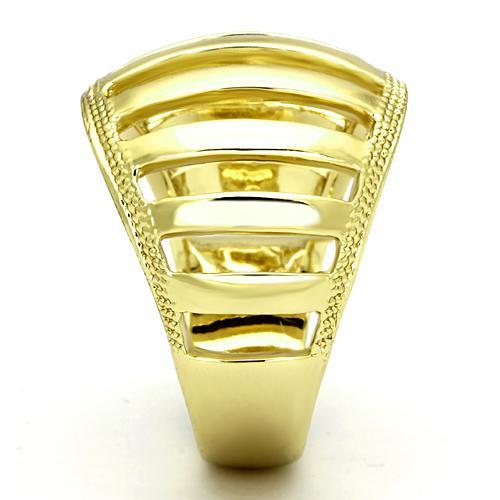 TK858 - IP Gold(Ion Plating) Stainless Steel Ring with No Stone