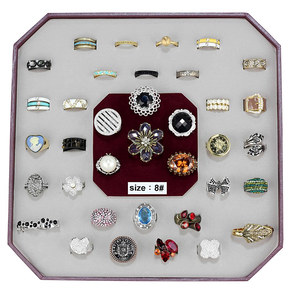 VK-025-SIZE8 - Assorted Brass Ring with Assorted  in Assorted