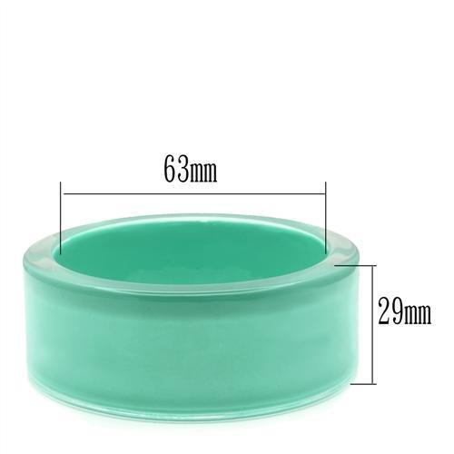 VL044 -  Resin Bangle with Synthetic Synthetic Stone in Emerald