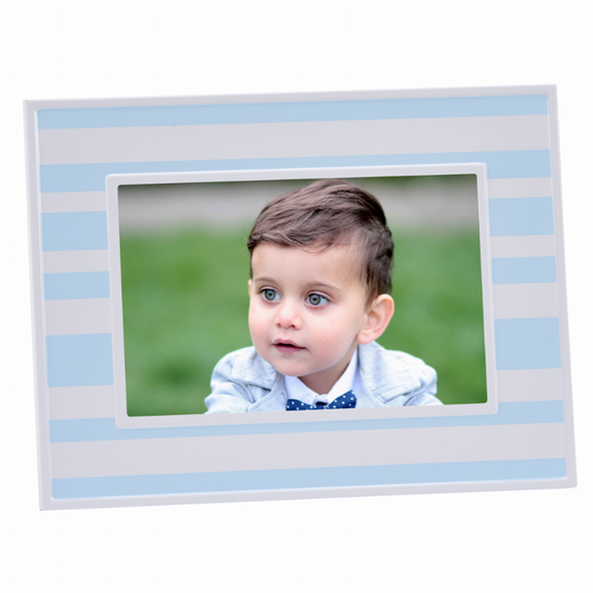 Blue & White Striped 4X6 Frame