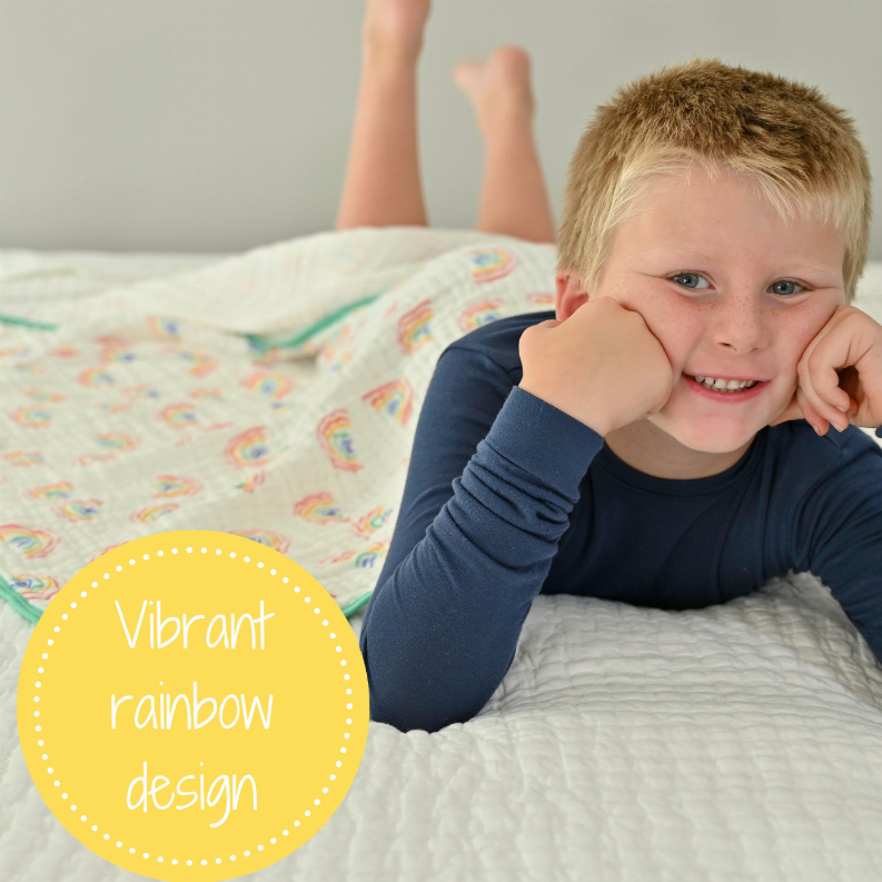 Somewhere Over The Rainbow Muslin Quilt