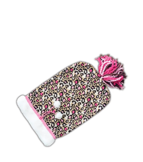 Soft Plush Leopard Blanket With Pompom